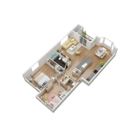 a conceptual drawing of a floor plan of a house